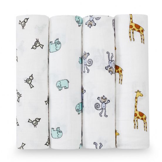 Aden + Anais 'Jungle Jam' Classic Swaddle - 4 Pack