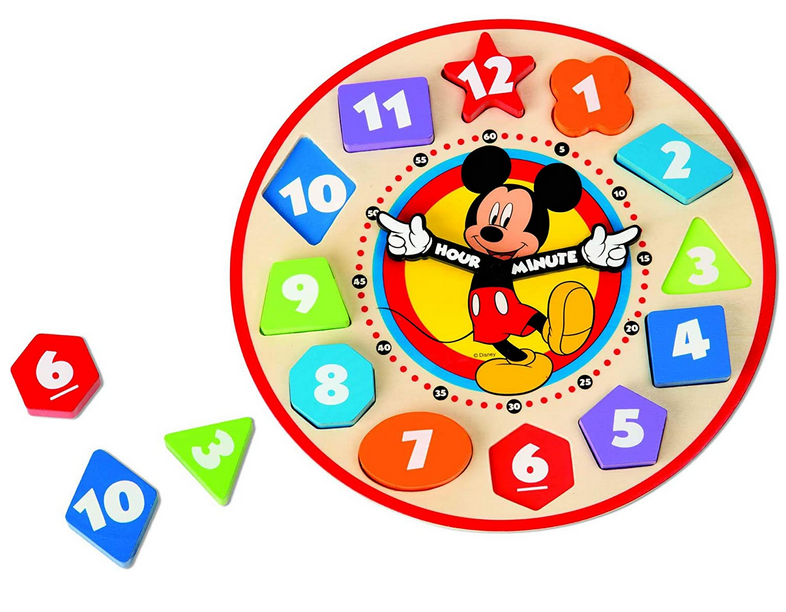 Mickey Mouse Wooden Clock - Melissa & Doug Shape Sorter