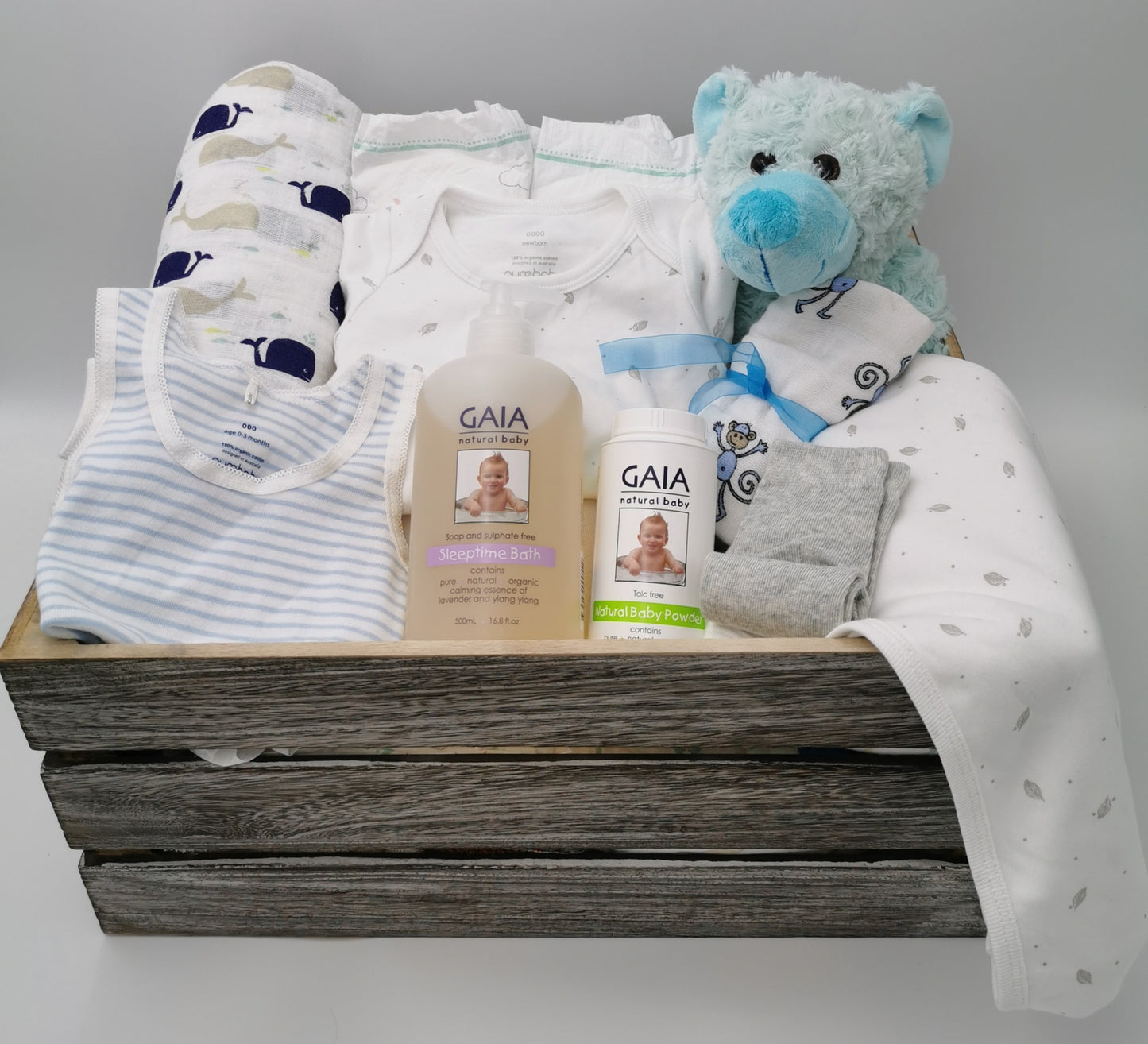 Premium Baby Hamper - Baby Blue - Hampers Plus