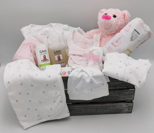 Ultimate Baby Hamper with Bear - Baby Pink