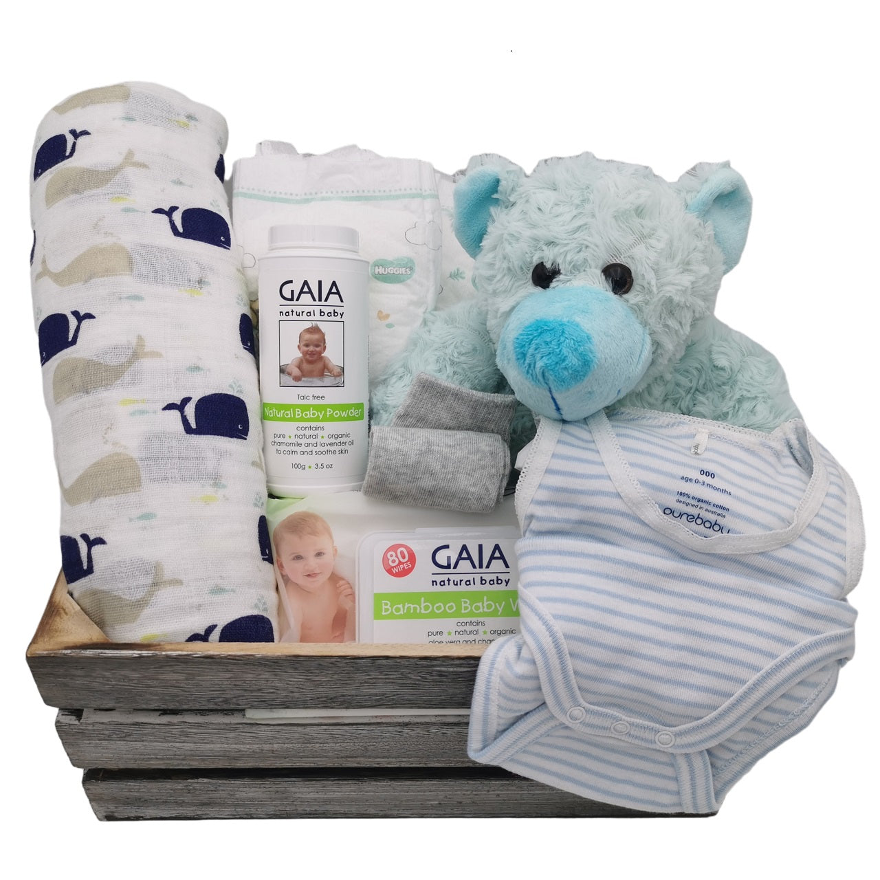 Classic Baby Hamper - Baby Blue | Hampers Plus