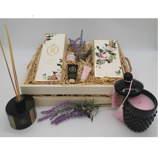 MOR Deluxe Gift Basket | Candle, Diffuser & Skincare Set