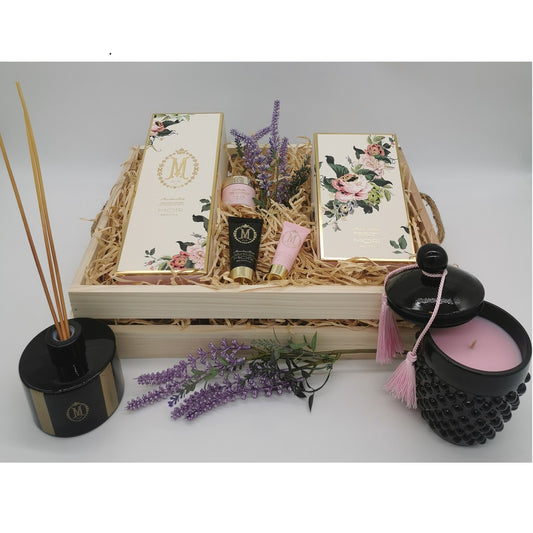 MOR Deluxe Gift Basket | Candle, Diffuser & Skincare Set
