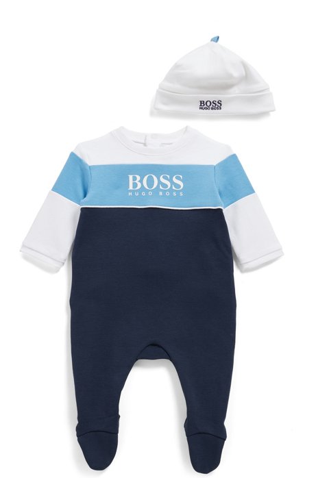 Hugo Boss Baby's Babygrow Set Dark Blue - Hampers Plus