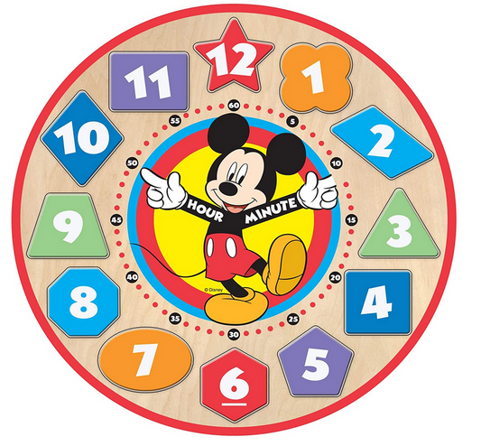 Mickey Mouse Wooden Clock - Melissa & Doug Shape Sorter